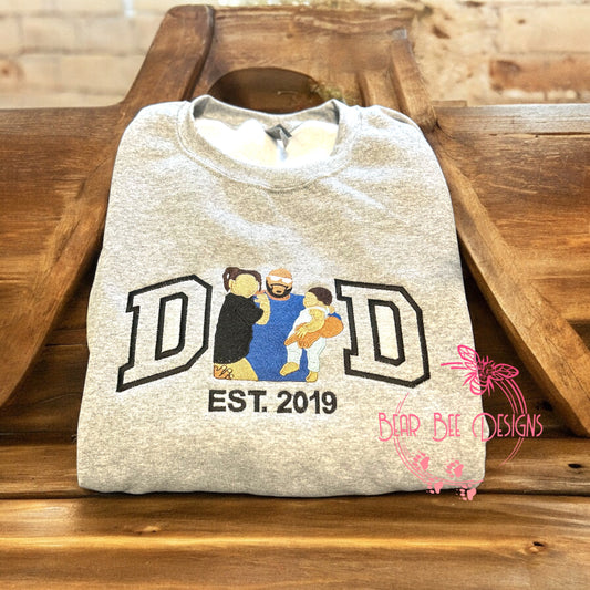 Adult Dad Crewneck Sweatshirt W/ custom photo add